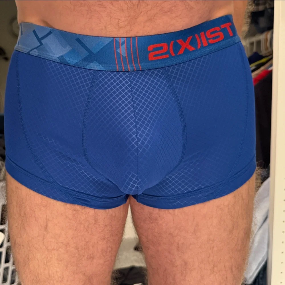 2Xist Men's Bold Blue Compression Shorts - Picture 2 of 4